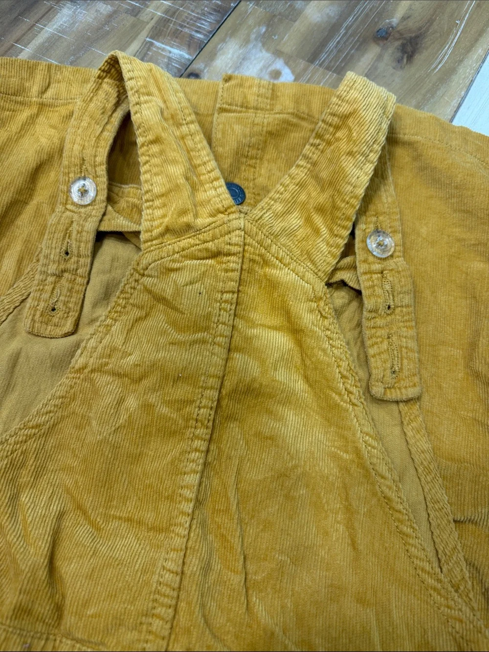 Old Navy Mustard Corduroy Pinafore Dress